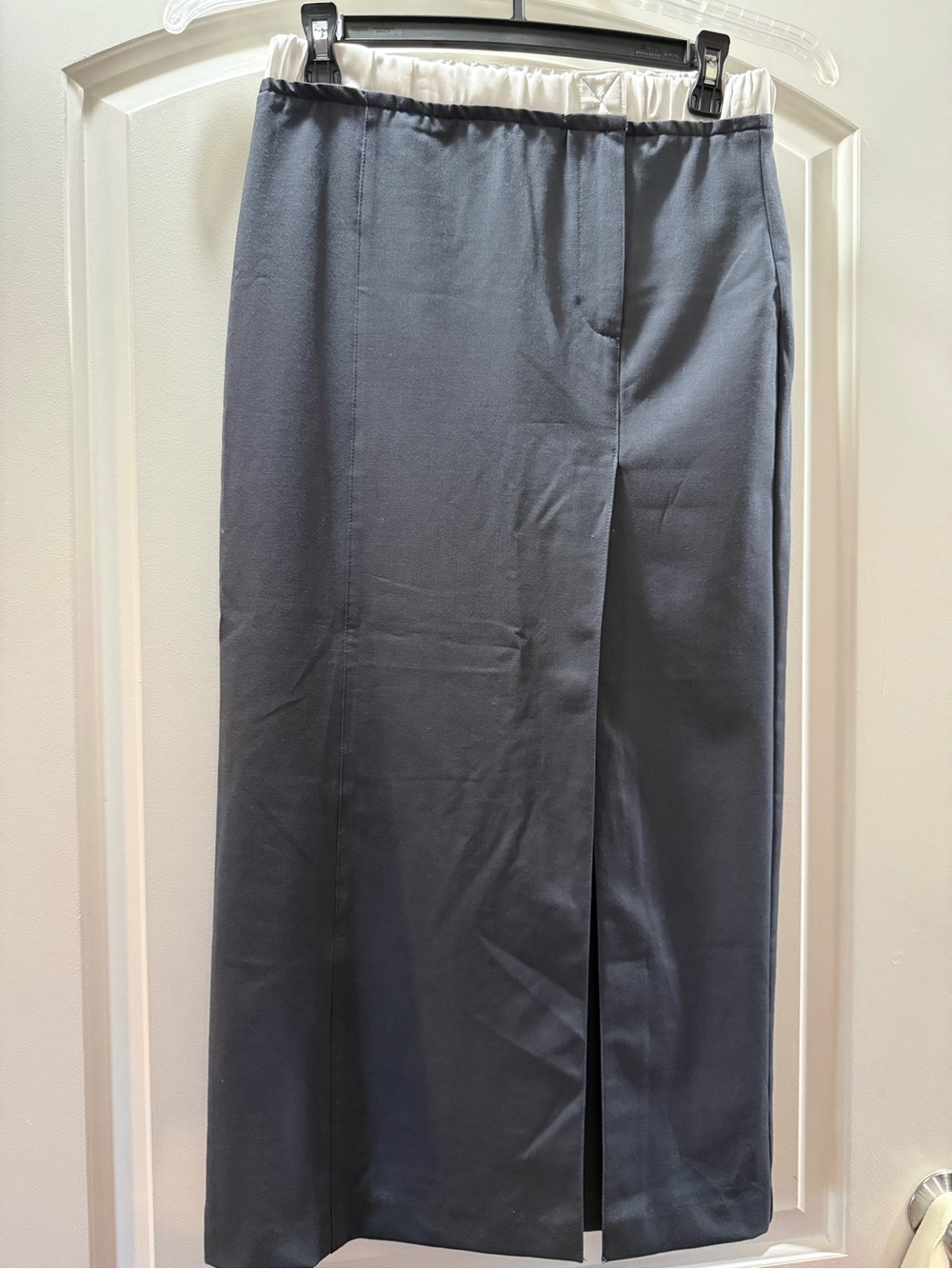 ZARA Midi Skirt boxer Straight Double Waist Grey